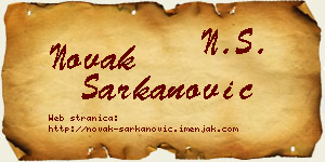 Novak Šarkanović vizit kartica